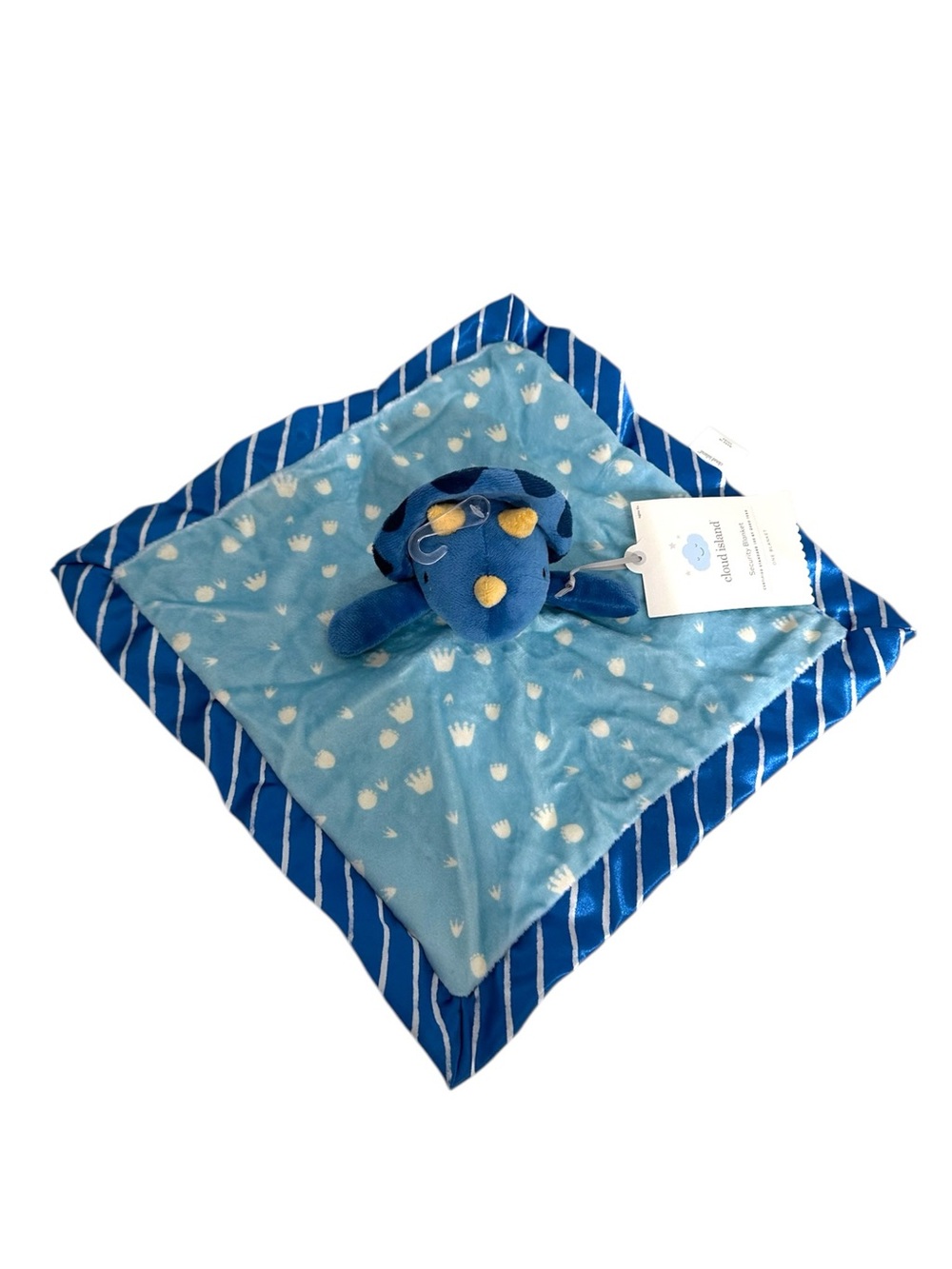NWT Cloud Island Blue Dinosaur Baby Security Blanket Lovey Plush Gift Idea